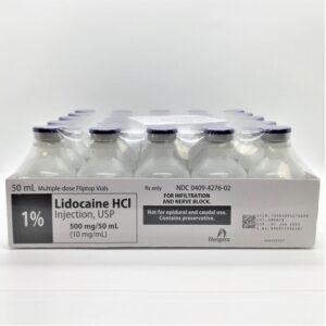 1% Lidocaine HCl Injection 10 mg/mL, Fliptop Multiple Dose Vial 50 mL, 25/Tray (Expiring Soon)