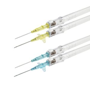 Insyte™ Autoguard™ Blood Control Peripheral IV Catheter, 24G x 3/4" Yellow Straight Hub, With Push-button Shielding, 50/Box